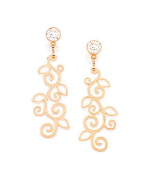 GOLD EARRING WITH CRYSTAL