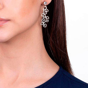 GOLD EARRING WITH CRYSTAL