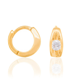 GOLD EARRING WITH ZIRCONIA