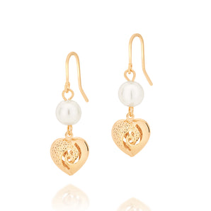 GOLD EARRING WITH PEARL