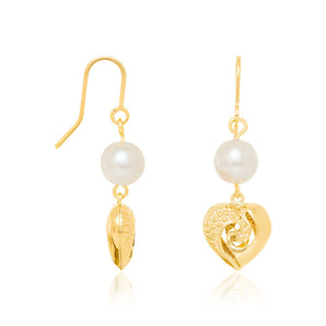 GOLD EARRING WITH PEARL