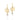 GOLD KID'S EARRING WITH CRYSTAL