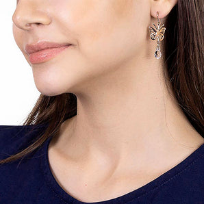 GOLD KID'S EARRING WITH CRYSTAL