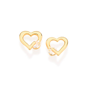 GOLD EARRING WITH CRYSTAL