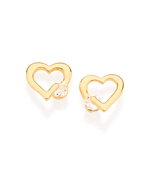 GOLD EARRING WITH CRYSTAL