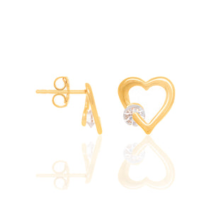 GOLD EARRING WITH CRYSTAL