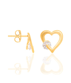 GOLD EARRING WITH CRYSTAL