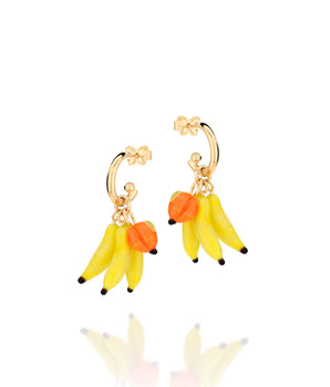 GOLD EARRING WITH STONE