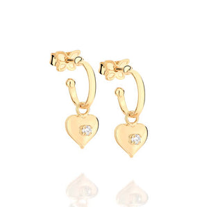 GOLD PLATED KID'S EARRING WITH CRYSTAL