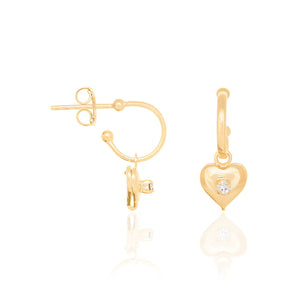 GOLD PLATED KID'S EARRING WITH CRYSTAL