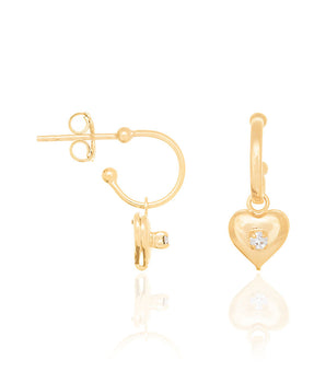 GOLD PLATED KID'S EARRING WITH CRYSTAL