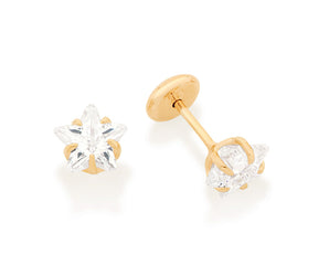 GOLD KID'S EARRING WITH ZIRCONIA
