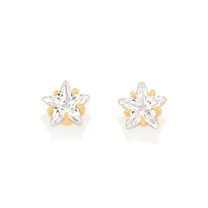 GOLD KID'S EARRING WITH ZIRCONIA