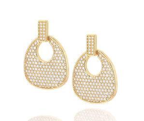 GOLD EARRING WITH ZIRCONIA