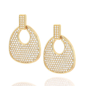 GOLD EARRING WITH ZIRCONIA