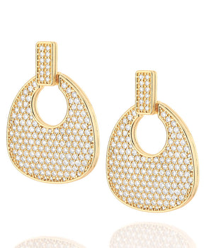 GOLD EARRING WITH ZIRCONIA