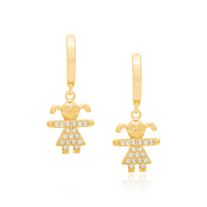 GOLD EARRING WITH ZIRCONIA