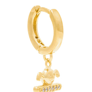 GOLD EARRING WITH ZIRCONIA
