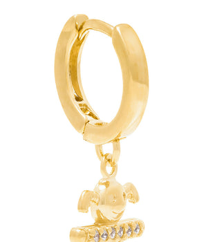 GOLD EARRING WITH ZIRCONIA