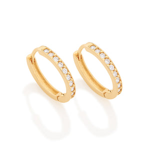 GOLD EARRING WITH ZIRCONIA