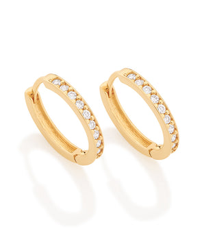 GOLD EARRING WITH ZIRCONIA