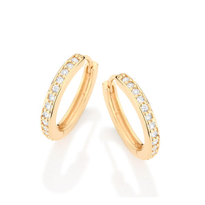GOLD EARRING WITH ZIRCONIA