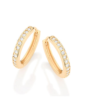 GOLD EARRING WITH ZIRCONIA