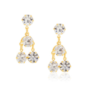 GOLD EARRING WITH CRYSTAL