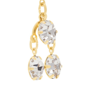 GOLD EARRING WITH CRYSTAL