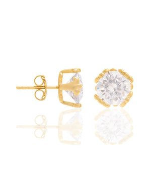 GOLD EARRING WITH CRYSTAL