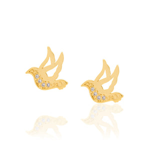 GOLD EARRING WITH ZIRCONIA