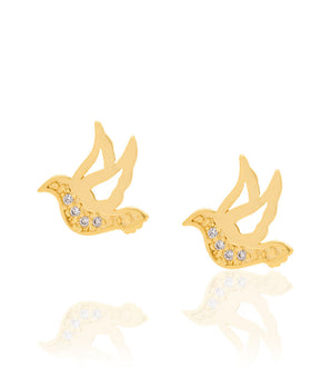 GOLD EARRING WITH ZIRCONIA