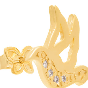GOLD EARRING WITH ZIRCONIA
