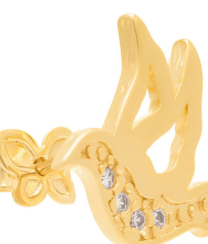 GOLD EARRING WITH ZIRCONIA
