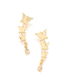 GOLD EARRING WITH CRYSTAL