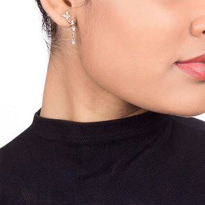 GOLD EARRING WITH CRYSTAL