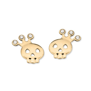 GOLD EARRING WITH CRYSTAL