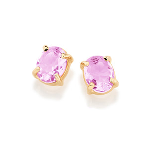 GOLD EARRING WITH CRYSTAL