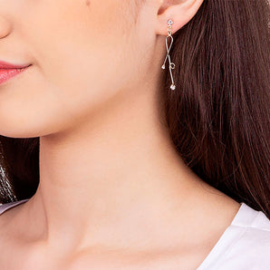 GOLD EARRING WITH CRYSTAL