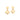 GOLD EARRING WITH ZIRCONIA