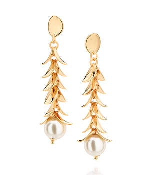 GOLD EARRING WITH PEARL