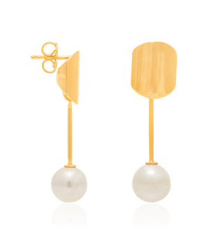 GOLD EARRING WITH PEARL
