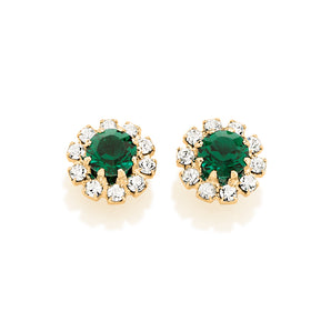 GOLD EARRING WITH CRYSTAL