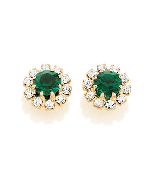 GOLD EARRING WITH CRYSTAL
