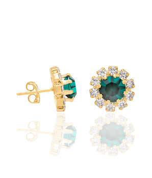 GOLD EARRING WITH CRYSTAL