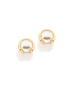 GOLD KID'S EARRING WITH PEARL