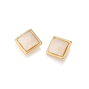 GOLD EARRING WITH STONE