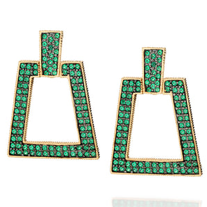 GOLD EARRING WITH ZIRCONIA