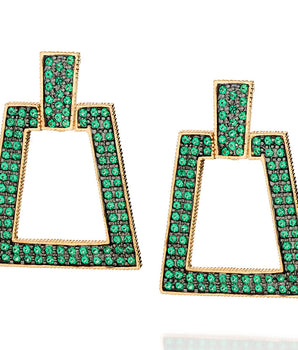 GOLD EARRING WITH ZIRCONIA