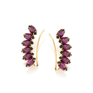 GOLD EARRING WITH CRYSTAL